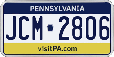 PA license plate JCM2806