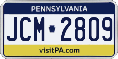 PA license plate JCM2809