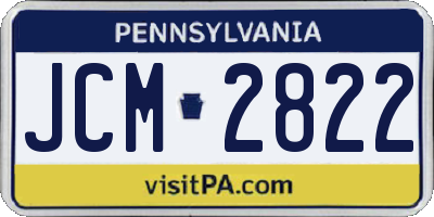 PA license plate JCM2822