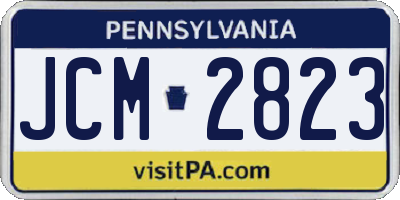 PA license plate JCM2823