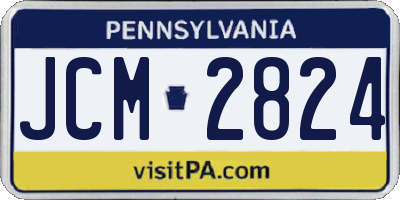 PA license plate JCM2824