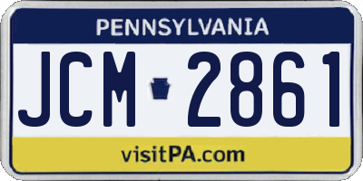 PA license plate JCM2861