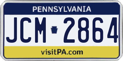 PA license plate JCM2864