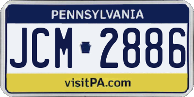 PA license plate JCM2886