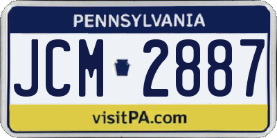 PA license plate JCM2887