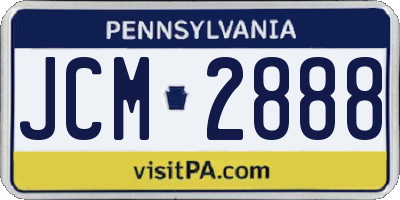 PA license plate JCM2888