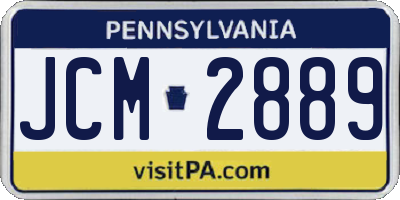 PA license plate JCM2889