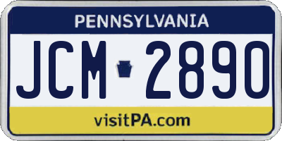 PA license plate JCM2890