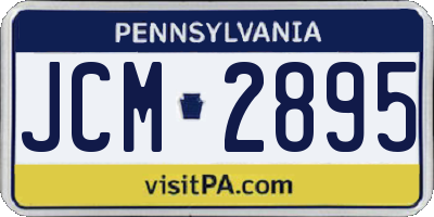 PA license plate JCM2895