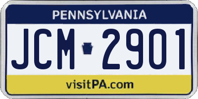 PA license plate JCM2901