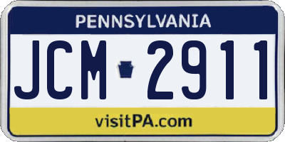 PA license plate JCM2911