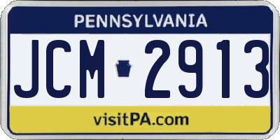 PA license plate JCM2913