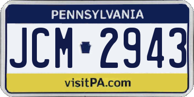 PA license plate JCM2943