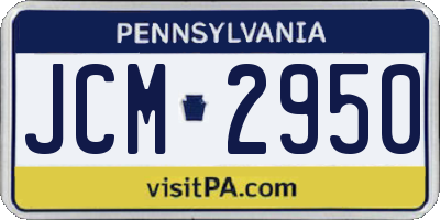 PA license plate JCM2950