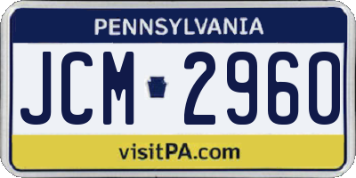 PA license plate JCM2960