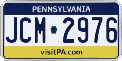 PA license plate JCM2976