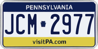 PA license plate JCM2977