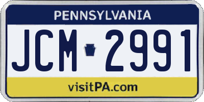 PA license plate JCM2991