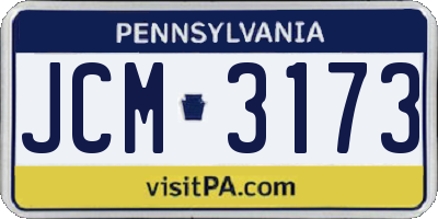 PA license plate JCM3173
