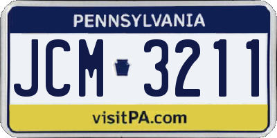 PA license plate JCM3211