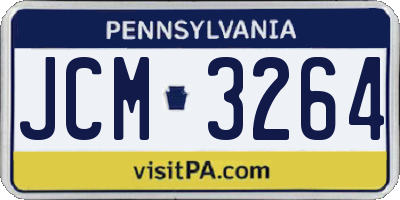 PA license plate JCM3264
