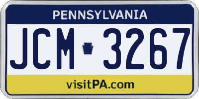 PA license plate JCM3267