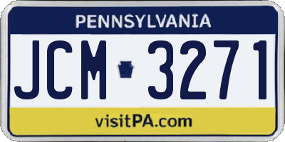 PA license plate JCM3271