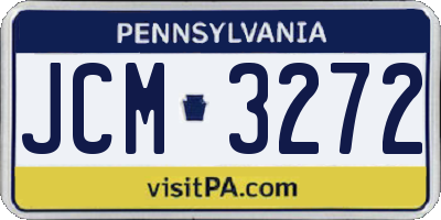PA license plate JCM3272