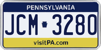 PA license plate JCM3280