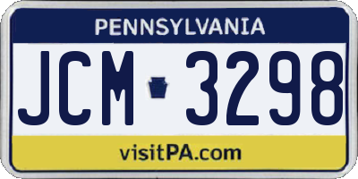 PA license plate JCM3298