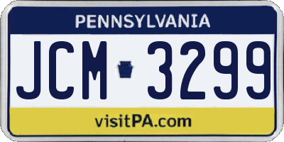 PA license plate JCM3299