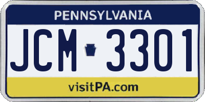PA license plate JCM3301