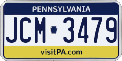 PA license plate JCM3479