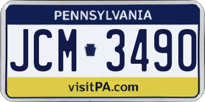 PA license plate JCM3490