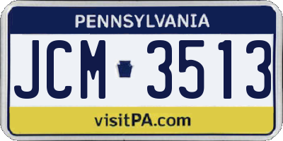 PA license plate JCM3513