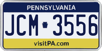 PA license plate JCM3556