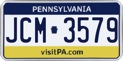 PA license plate JCM3579