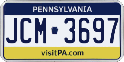 PA license plate JCM3697