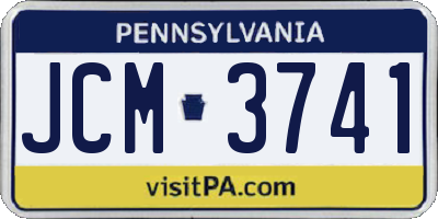 PA license plate JCM3741