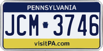 PA license plate JCM3746