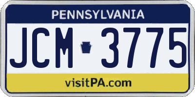 PA license plate JCM3775