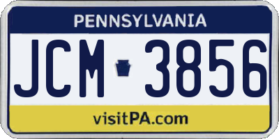 PA license plate JCM3856