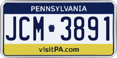 PA license plate JCM3891