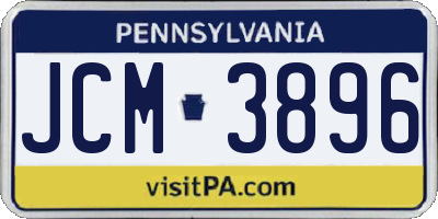 PA license plate JCM3896