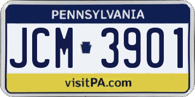 PA license plate JCM3901