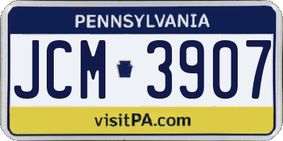 PA license plate JCM3907