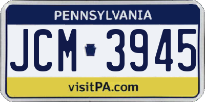 PA license plate JCM3945