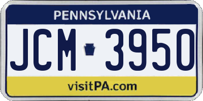 PA license plate JCM3950