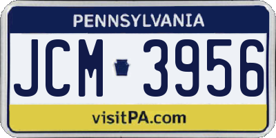 PA license plate JCM3956