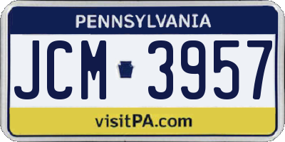 PA license plate JCM3957